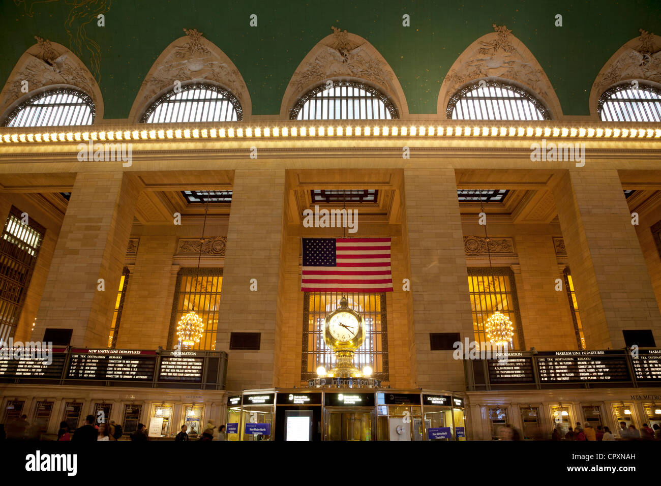 Il clock in Grand Central Terminal New York City Foto Stock