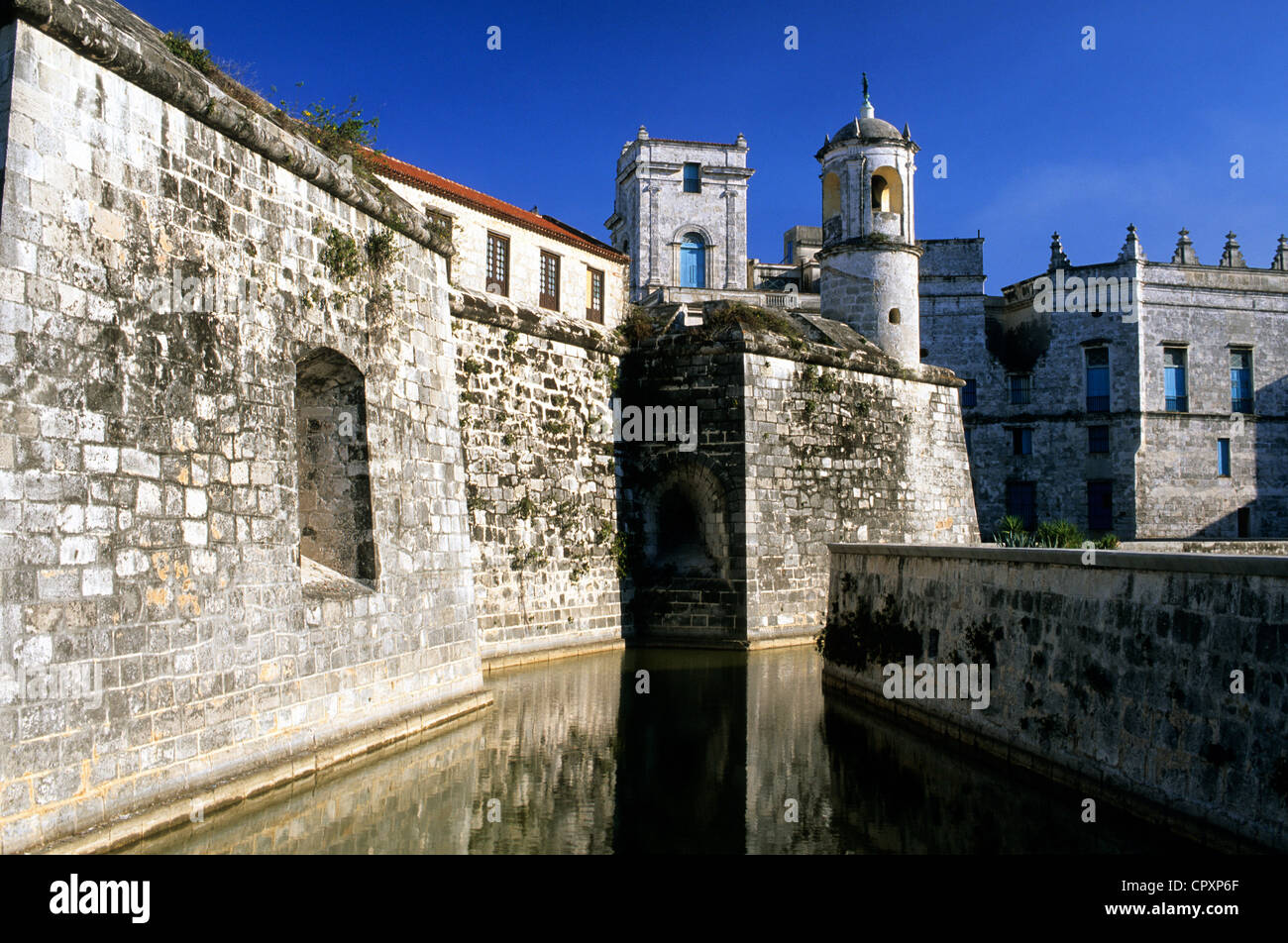 Cuba, La Habana, Castillo de la Real Fuerza elencati come mondo Patrimonio dell'UNESCO Foto Stock