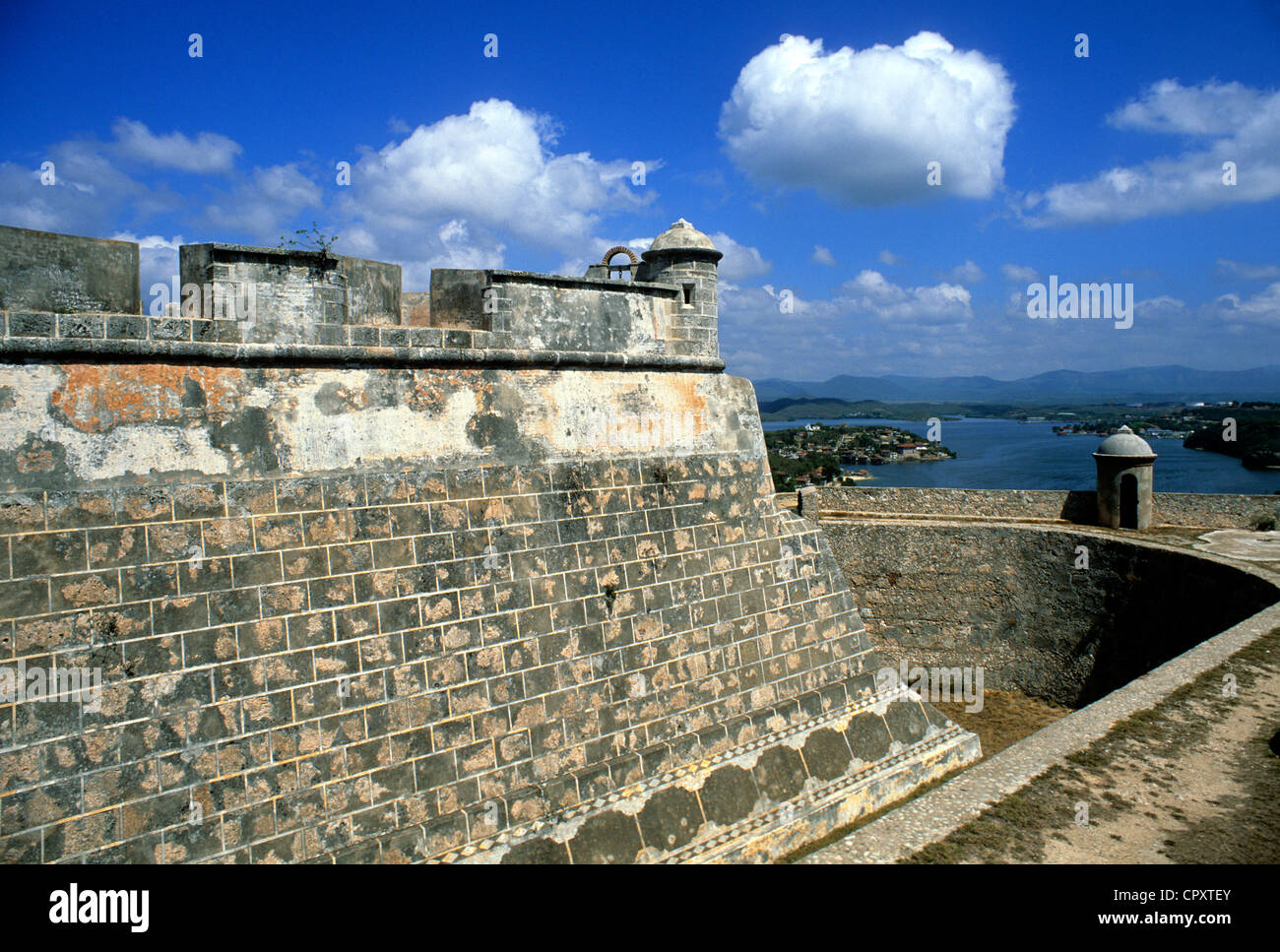 Cuba Santiago de Cuba, il Castillo de San Pedro del Morro elencati come patrimonio mondiale dall' UNESCO Foto Stock