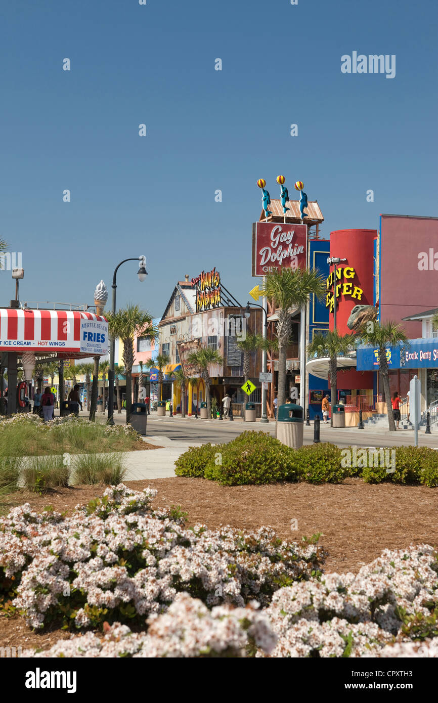 OCEAN BOULEVARD DOWNTOWN Myrtle Beach South Carolina USA Foto Stock