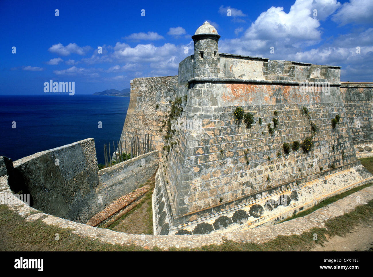 Cuba Santiago de Cuba, il Castillo de San Pedro del Morro elencati come patrimonio mondiale dall' UNESCO Foto Stock
