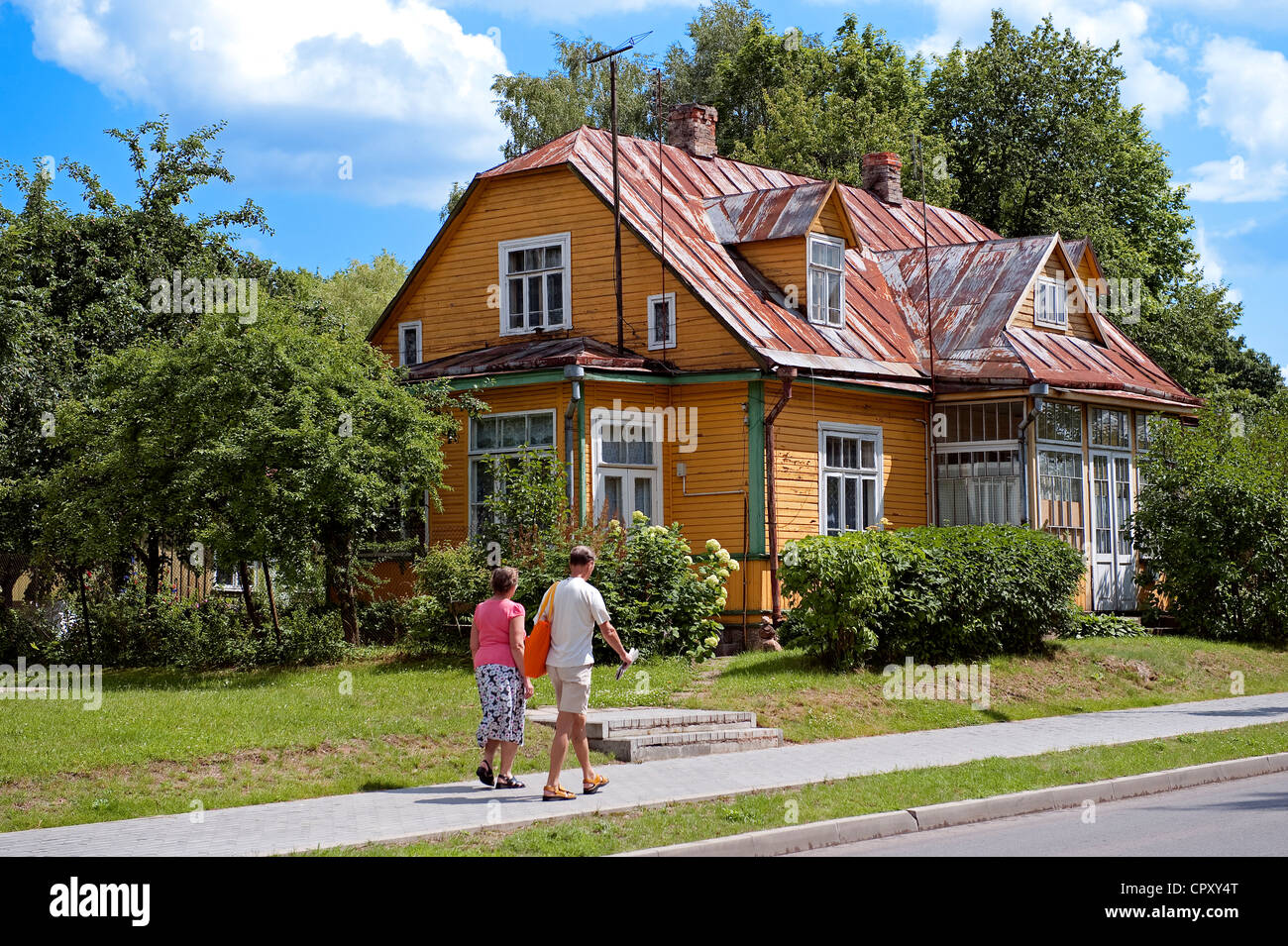 La Lituania (paesi baltici), Alytus County, Druskininkai, health resort del XIX secolo Foto Stock