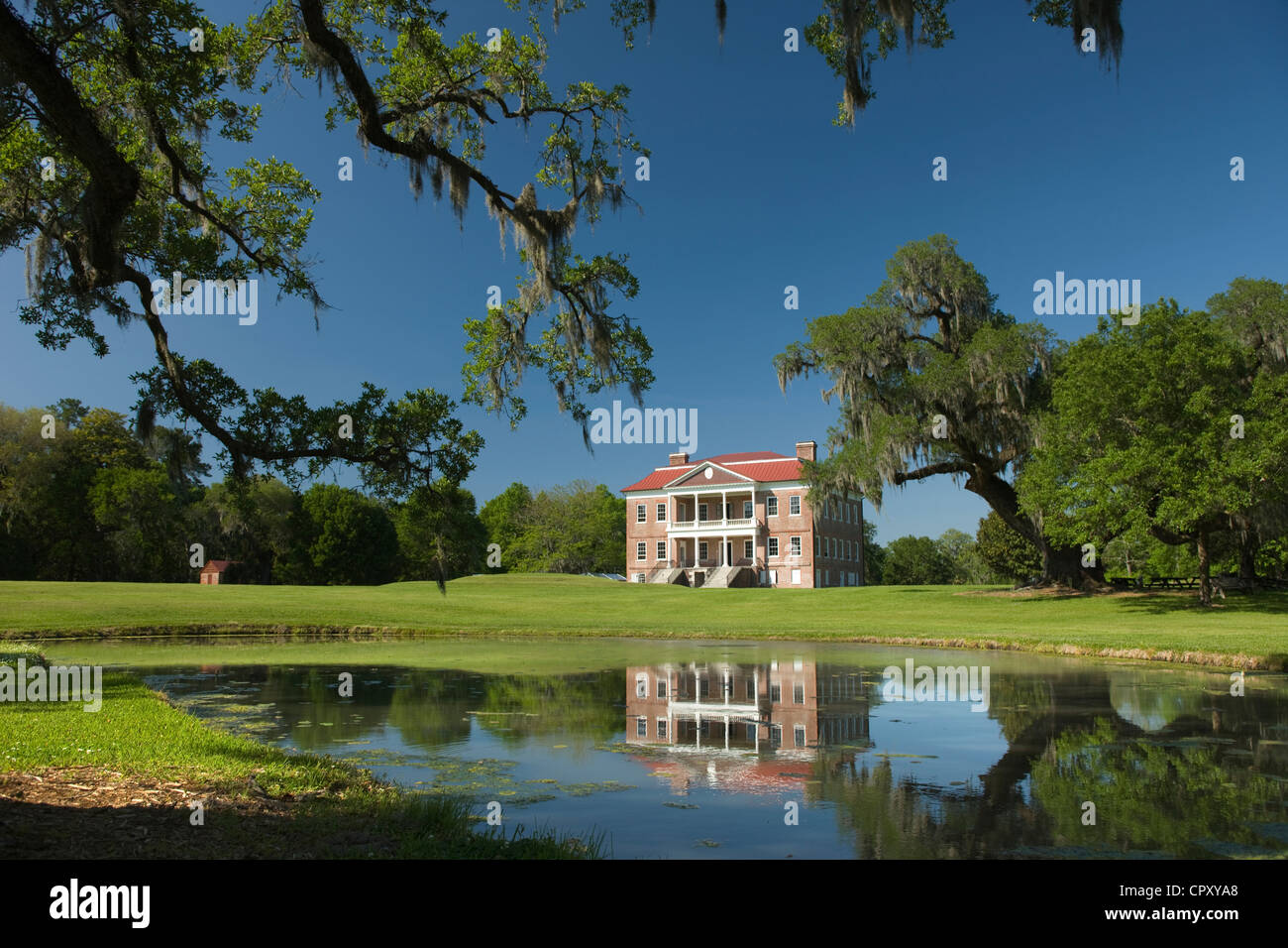 DRAYTON HALL GEORGIAN PALLADIAN MANSION CHARLESTON SOUTH CAROLINA USA Foto Stock