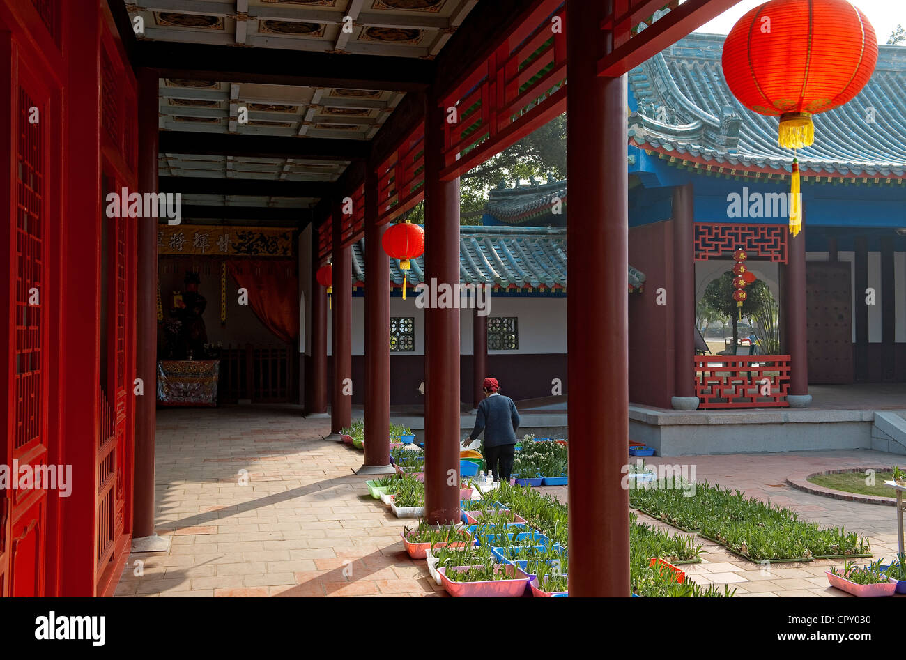 Taiwan, Distretto di Tainan, Tainan, Koxinga il santuario, Koxinga tempio Foto Stock