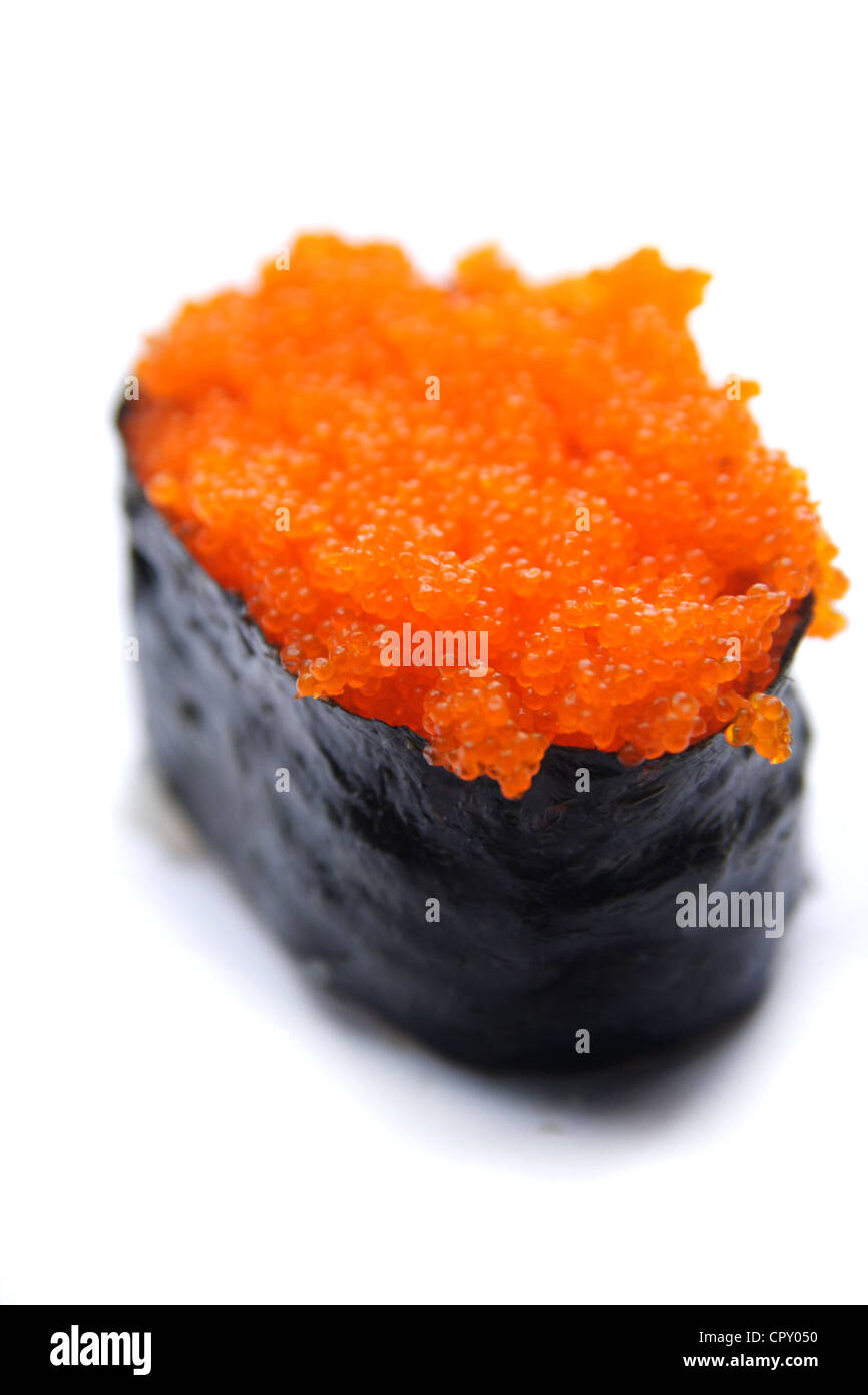 Sushi Tobiko , flying uova di pesce sushi Foto Stock