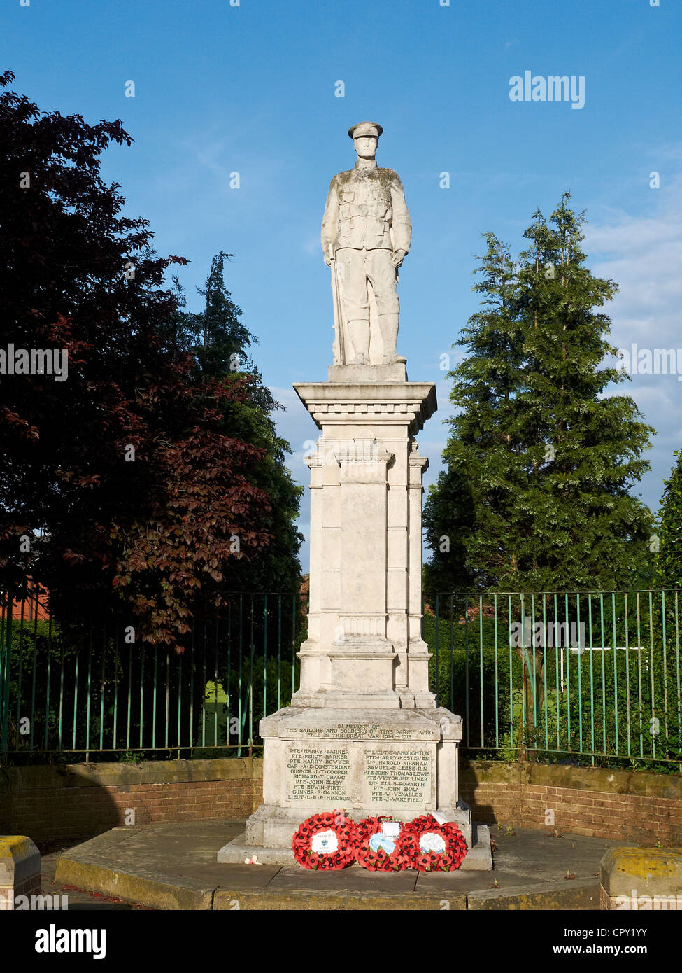 Prima guerra mondiale memorial in Elworth Sandbach CHESHIRE REGNO UNITO Foto Stock