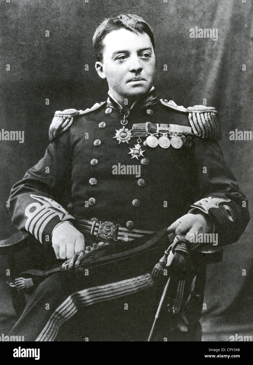 JOHN FISHER (1841-1920) British ammiraglio della flotta fotografato in 1883 Foto Stock
