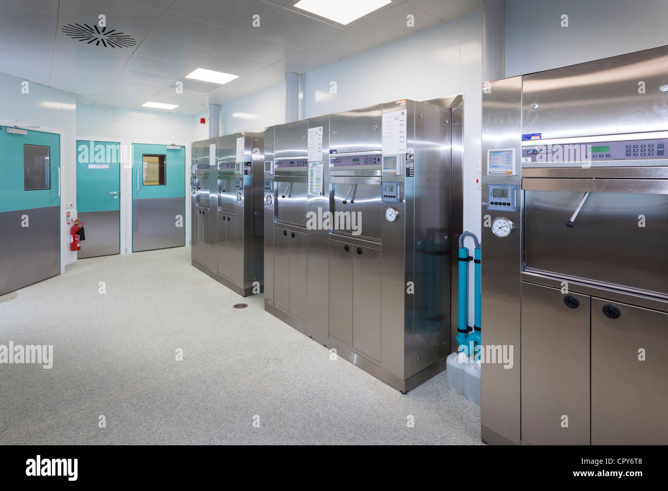 Royal Hospital di Bournemouth Unità Di Endoscopia, strumento trasformazione camera - Apparecchiature usate entrata Foto Stock
