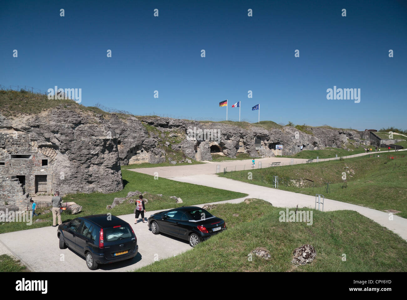 Vista generale di Fort Douaumont, vicino a Verdun, Francia. Foto Stock