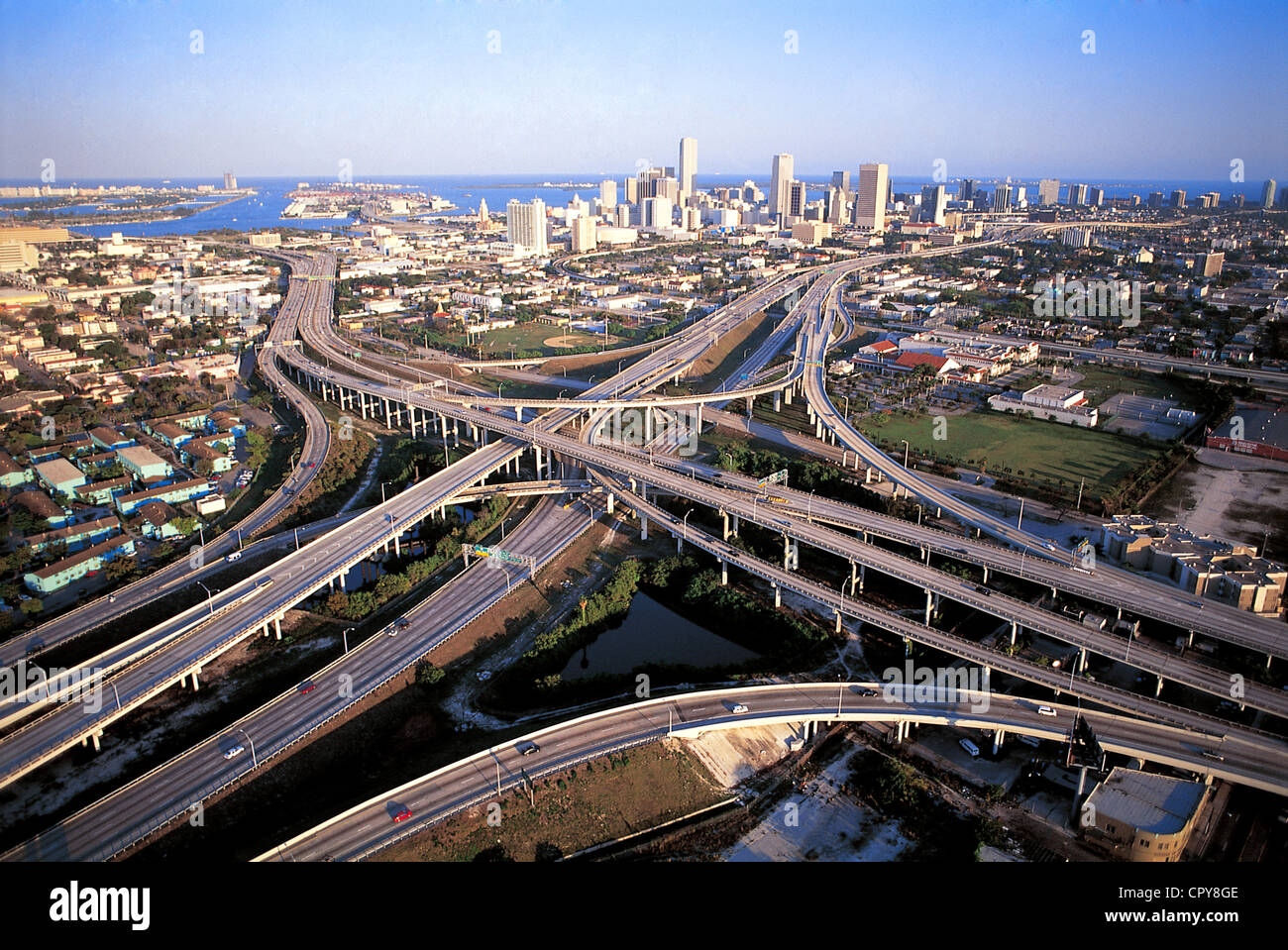 Stati Uniti, Florida, Miami, Rete stradale Foto Stock