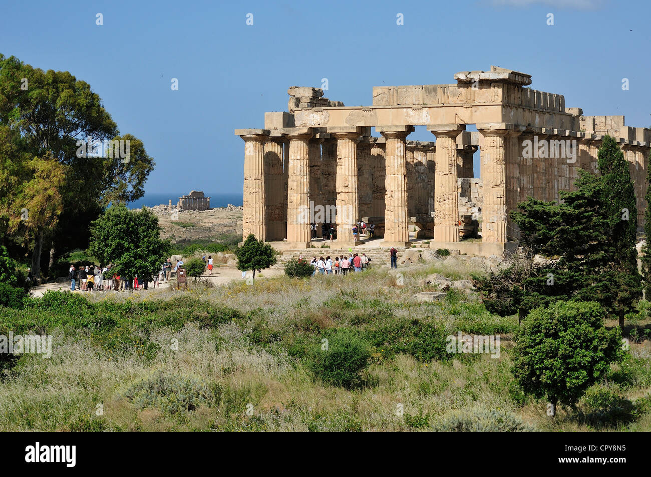 Selinunte. Sicilia. L'Italia. Tempio e (5C BC) Foto Stock