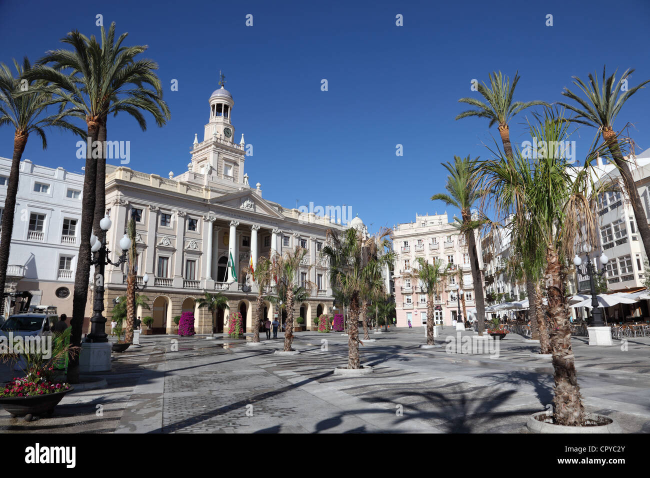 Plaza de San Juan de Dios a Cadice, Andalusia, Spagna Foto Stock