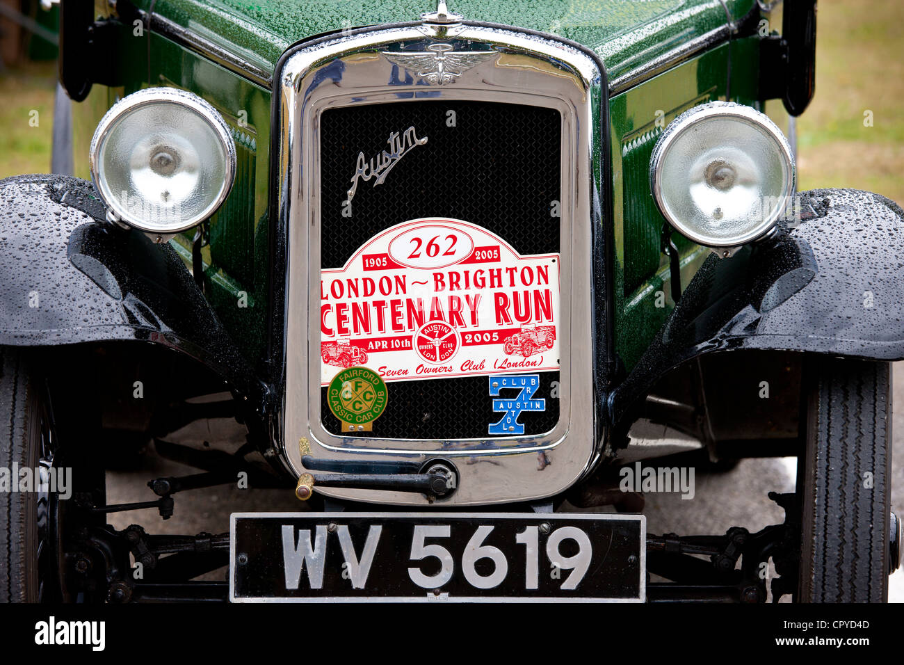 Austin sette salone auto di lusso al classico auto rally a Brize Norton in Oxfordshire, Regno Unito Foto Stock