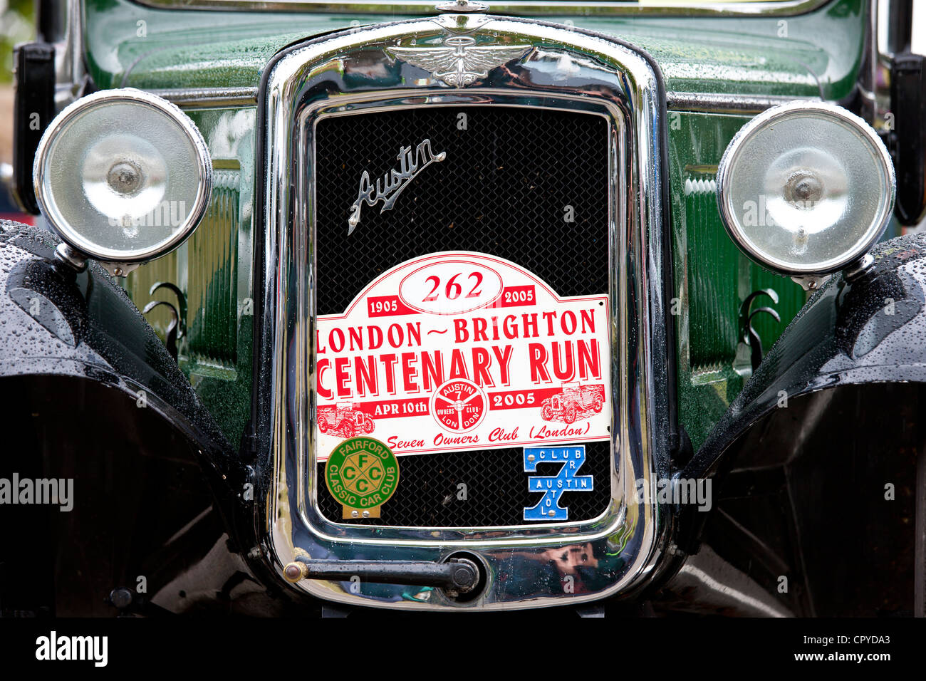 Austin sette salone auto di lusso al classico auto rally a Brize Norton in Oxfordshire, Regno Unito Foto Stock