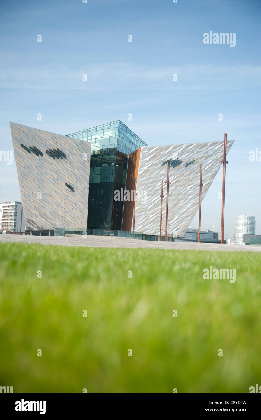 Belfast Titanic Museo e Centro Visitatori, Belfast City, nella contea di Antrim, Irlanda del Nord Foto Stock