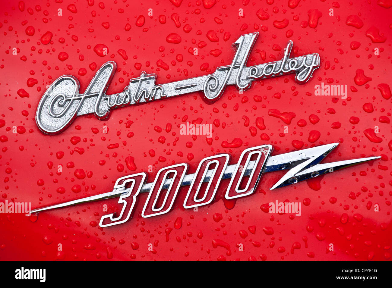 Austin Healey 3000 auto in auto classica al rally di Brize Norton in Oxfordshire, Regno Unito Foto Stock