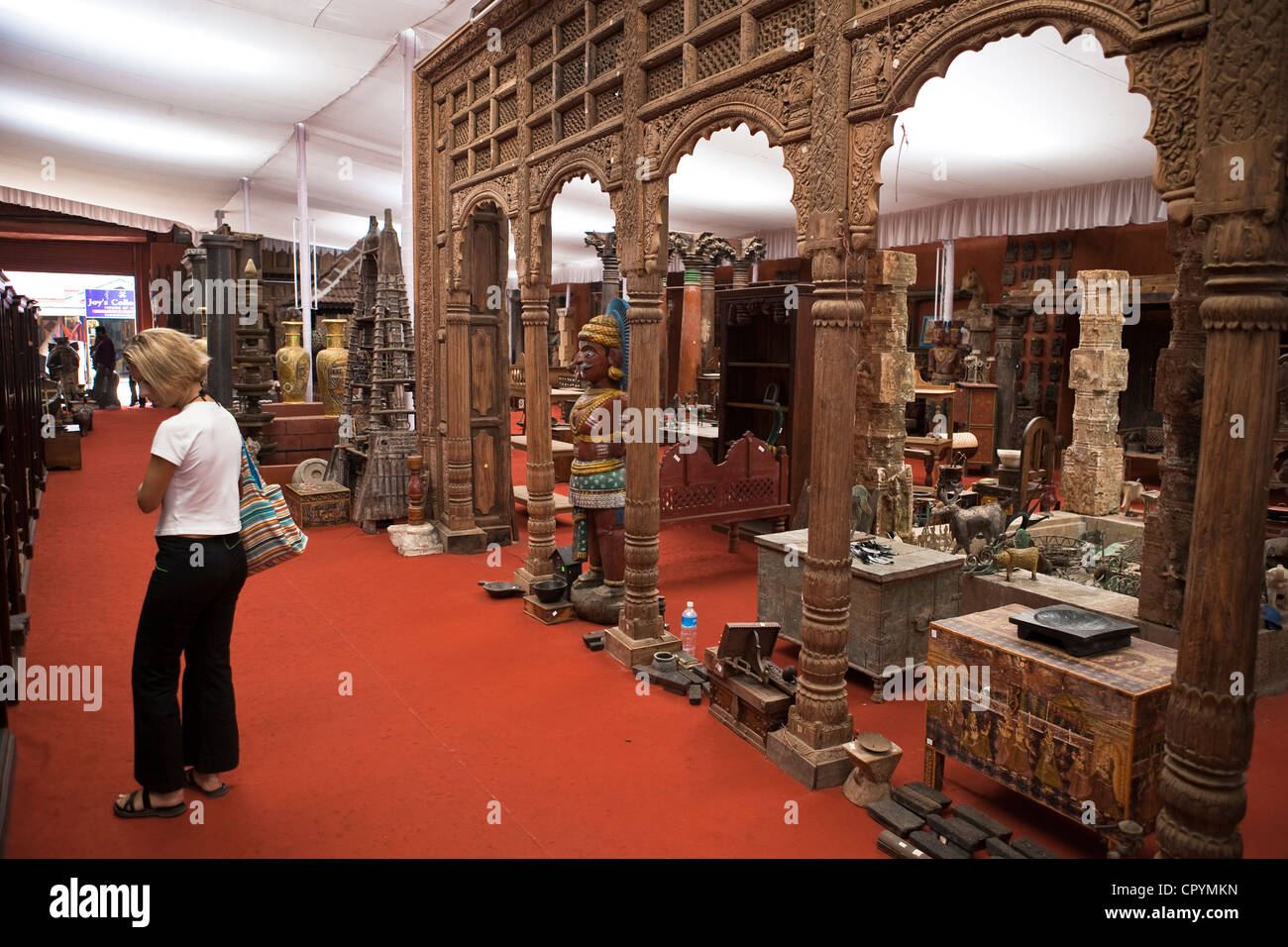 India Kerala State, Kochi (Cochin), il centro storico, il vecchio quartiere ebraico della città Giudeo, negozio di antiquariato Foto Stock