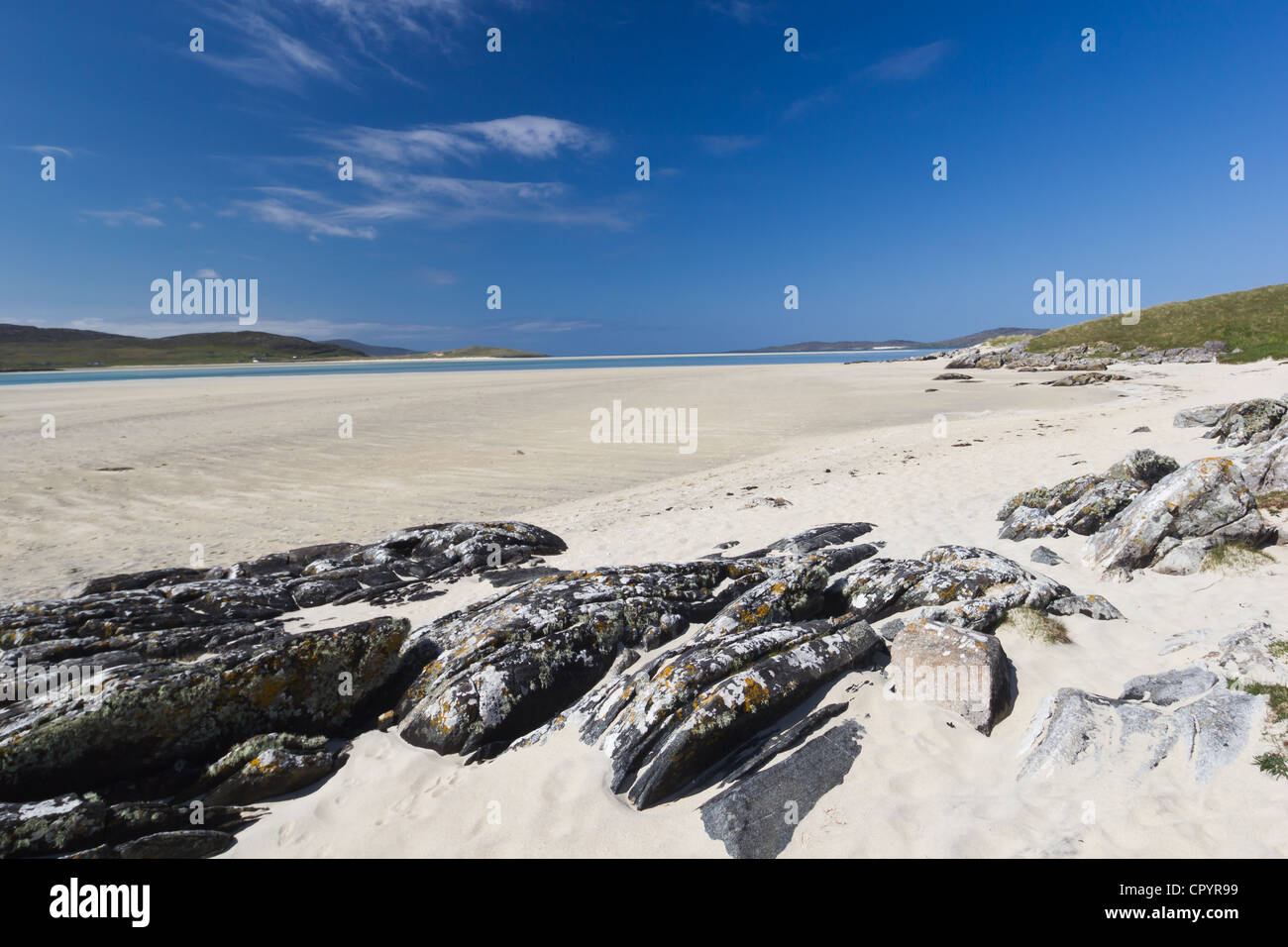 La spiaggia di Luskentire (Isle of Harris - Ebridi Esterne della Scozia) Foto Stock