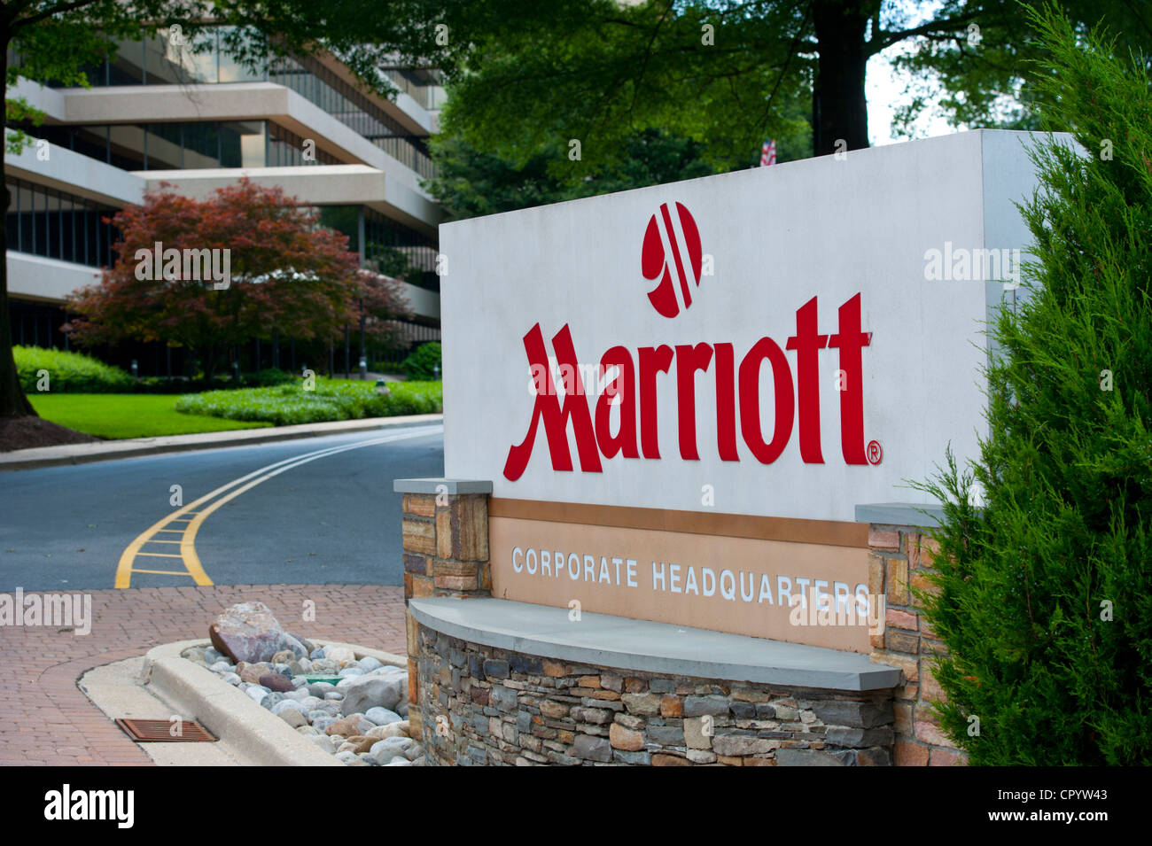 Stati Uniti Maryland Bethesda Marriott International Hotels e Resorts sede Foto Stock