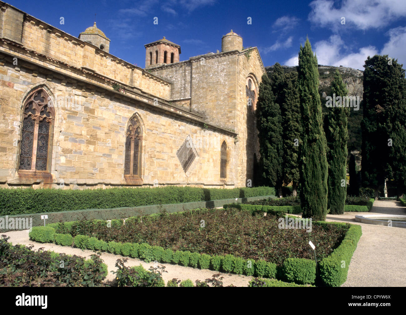 Francia, Aude, xi secolo abbazia cistercense di Fontfroide Foto Stock