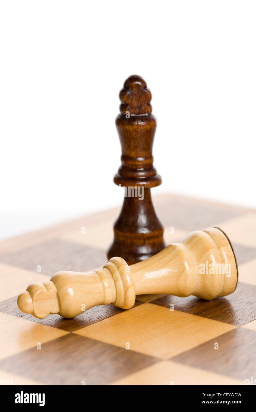 Pezzi di scacchi, due re Foto Stock