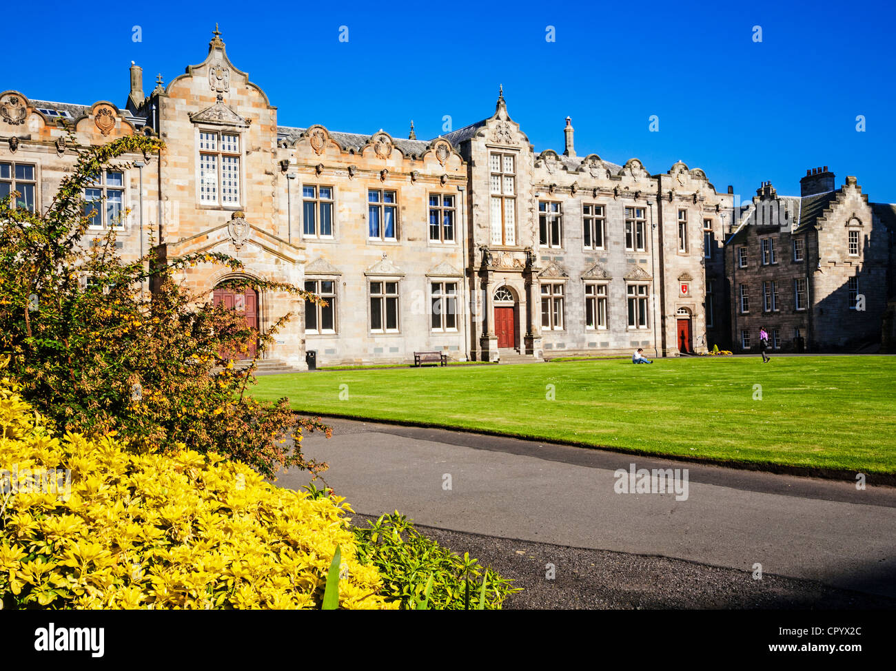 St Andrews University, St Salvators quadrangolo, St Andrews Fife, Scozia. Foto Stock