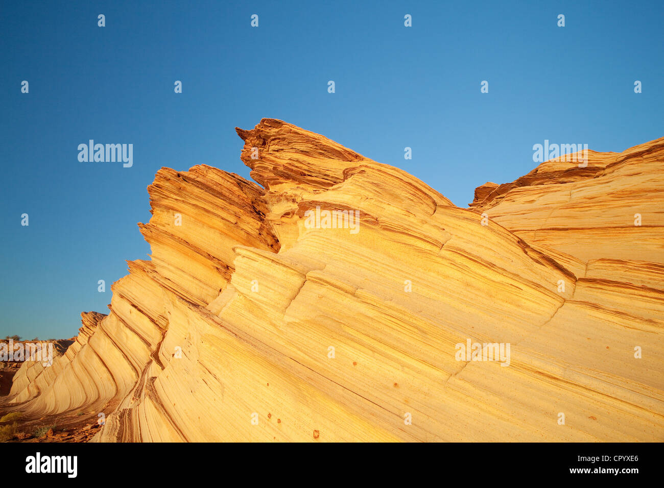 La grande muraglia, fori per l'acqua canyon dello Utah, Stati Uniti d'America Foto Stock