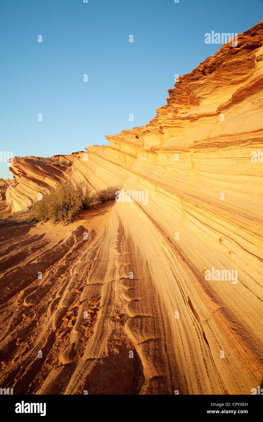 La grande muraglia, fori per l'acqua canyon dello Utah, Stati Uniti d'America Foto Stock