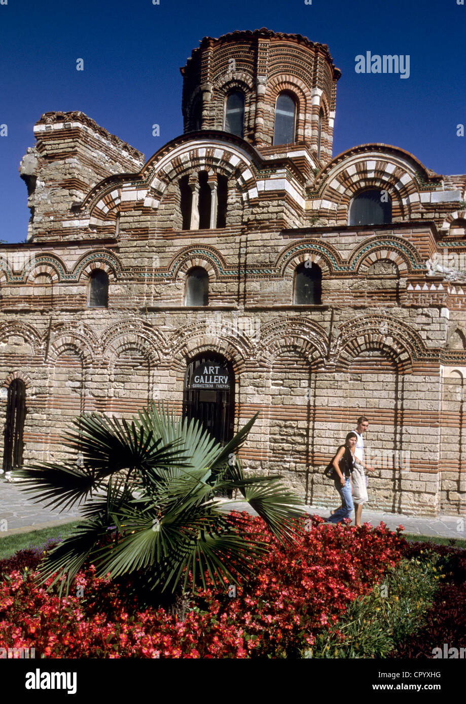 La Bulgaria, la regione del Mar Nero, Nessebar elencati come patrimonio mondiale dall' UNESCO, Ortodossi Basilica di Pancrator Foto Stock