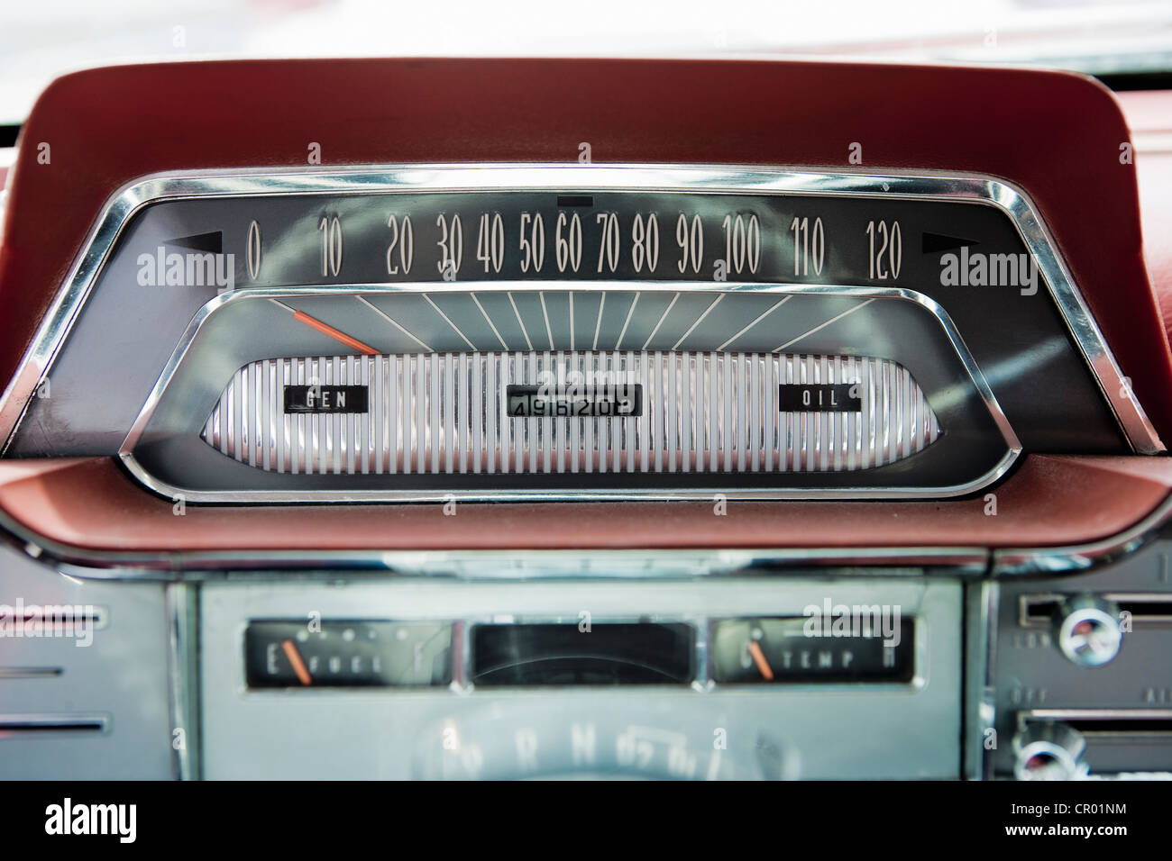 Close up di vintage autoradio Foto Stock