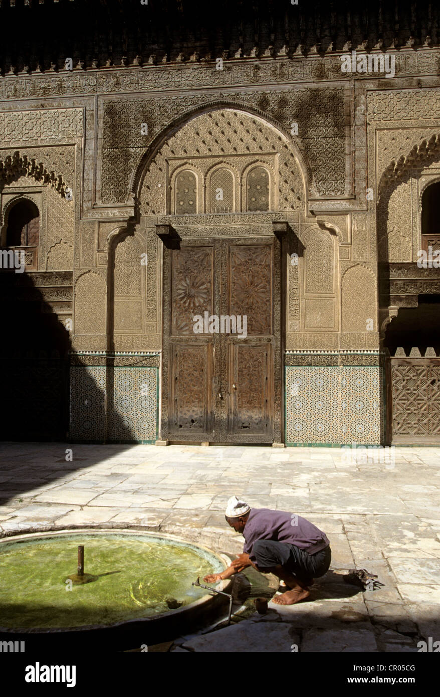 Il Marocco, Alta Altas, Marrakech città imperiale, medina elencati come patrimonio mondiale dall' UNESCO, Ben Youssef Medersa (scuola coranica) Foto Stock