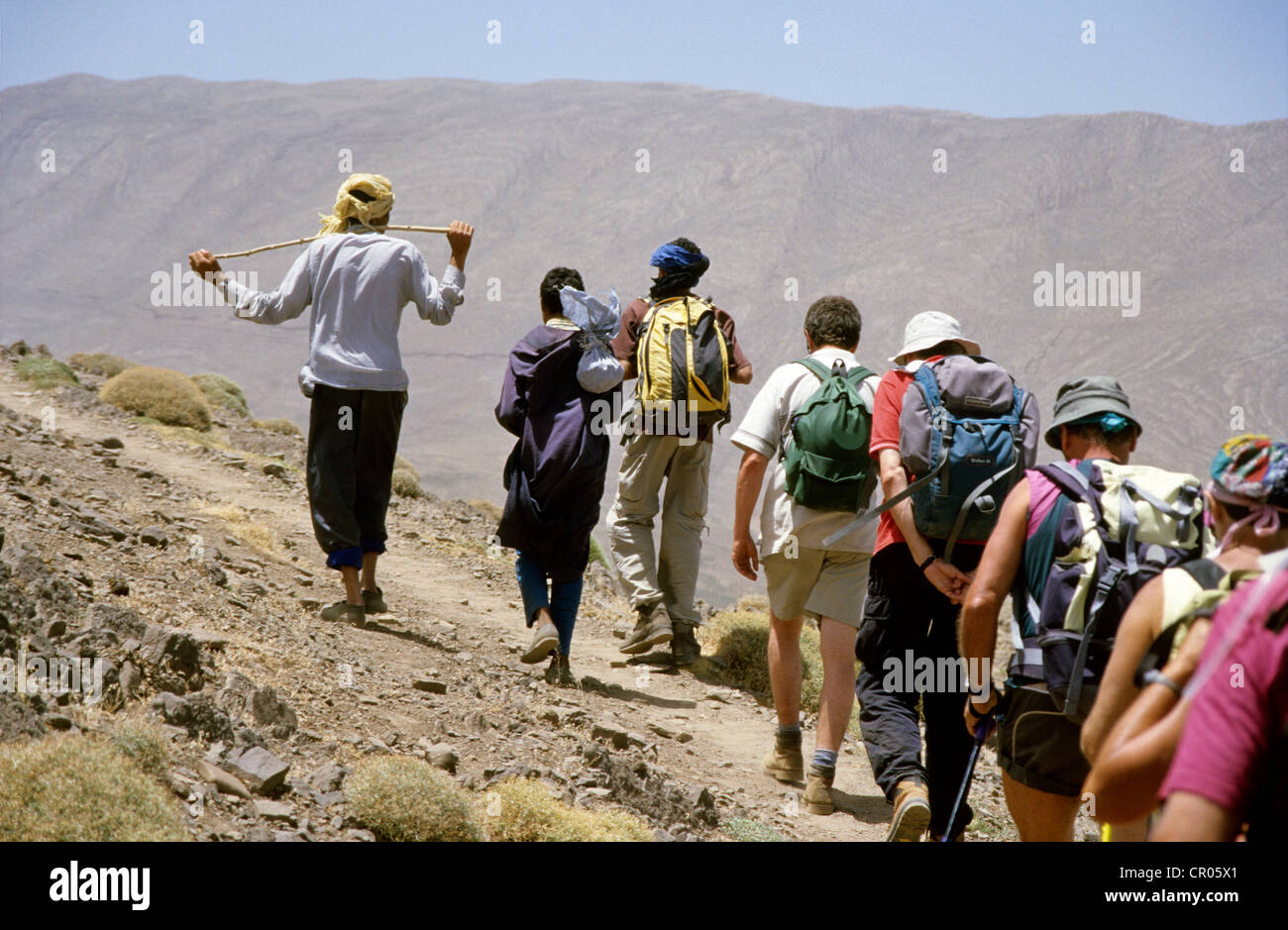 Il Marocco, Alto Atlante, altopiano, area Taghia, escursionismo Foto Stock