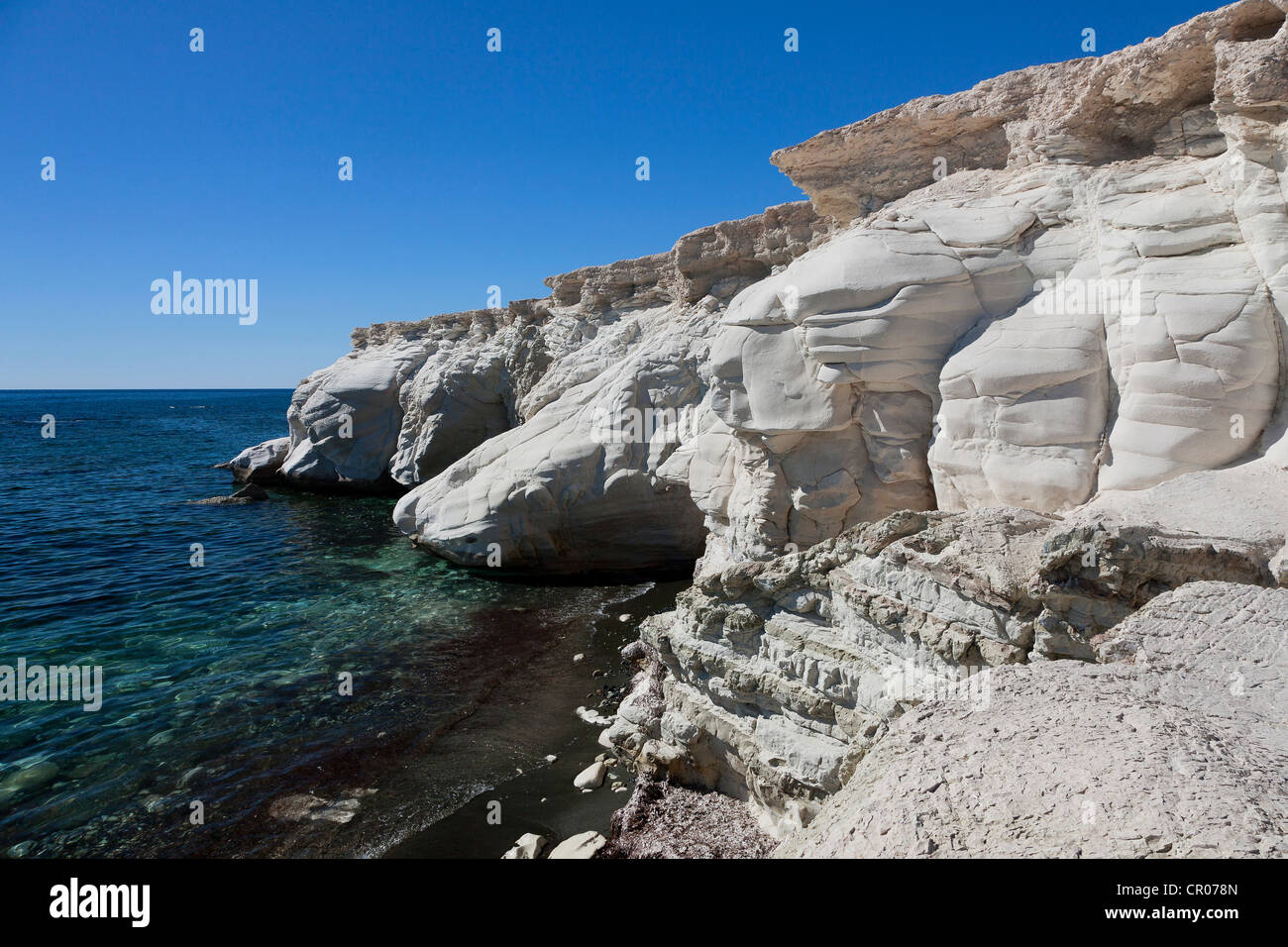 Rocce presso la spiaggia del governatore, Cipro del Sud, greca di Cipro, l'Europa sud orientale, Europa Foto Stock