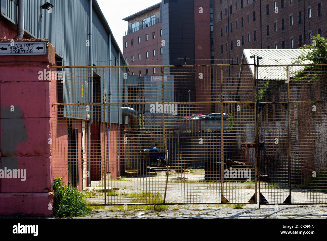 Abbandonato cantiere industriale Foto Stock