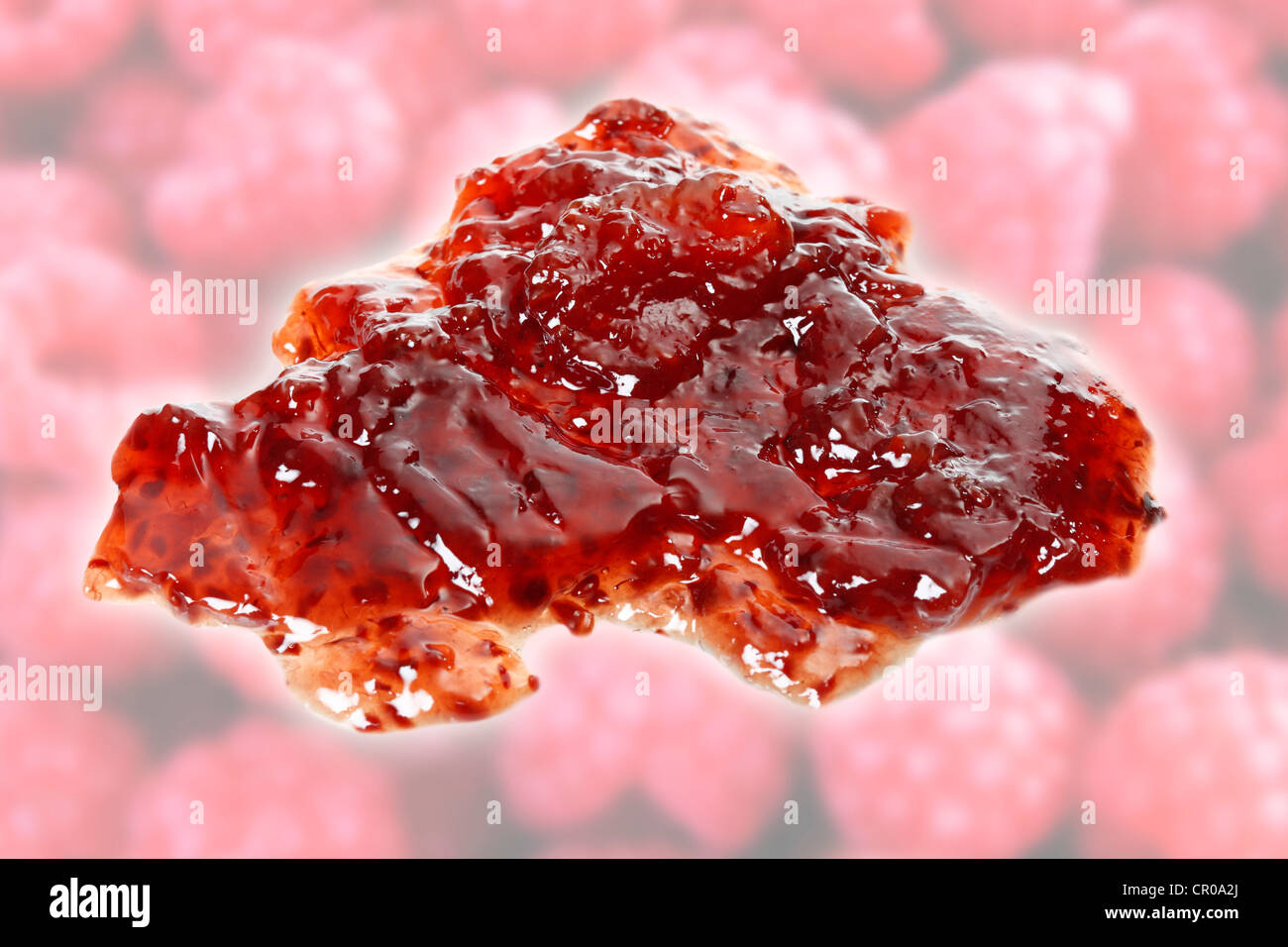 Marmellata di lamponi Foto Stock