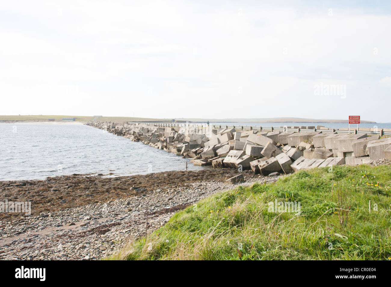 Il Churchill barriera sulla Orkney Islands Foto Stock