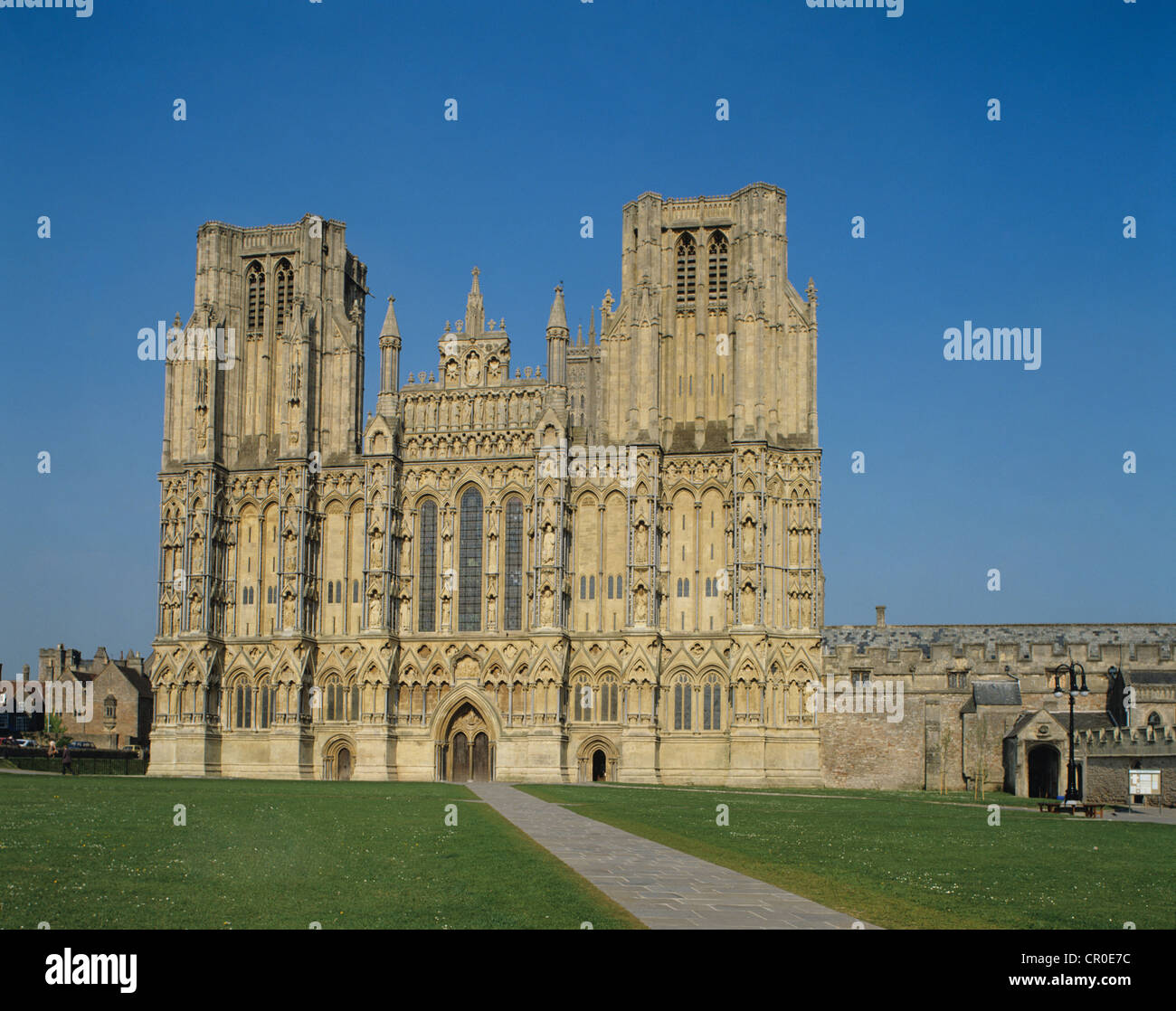 Regno Unito Inghilterra. somerset. Cattedrale di Wells. Foto Stock