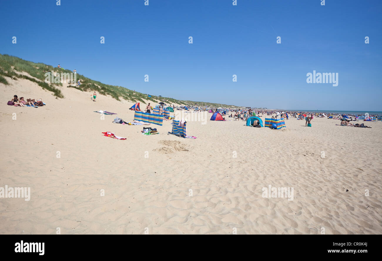 Camber Sands Beach, East Sussex, England, Regno Unito Foto Stock