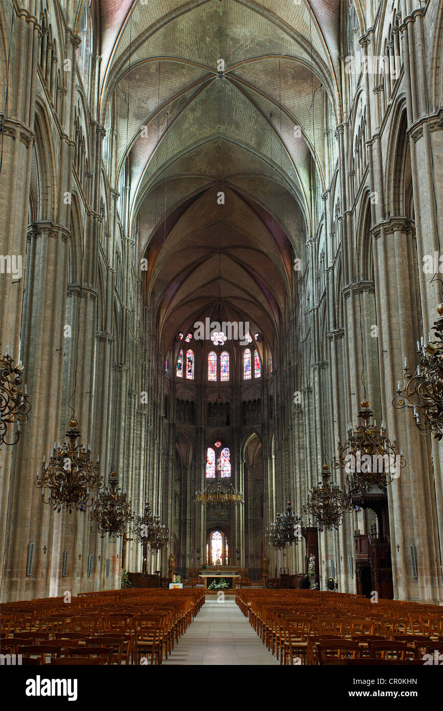 Francia, Cher, Bourges, Saint Etienne de la cattedrale di Bourges, classificato come patrimonio mondiale dall' UNESCO Foto Stock