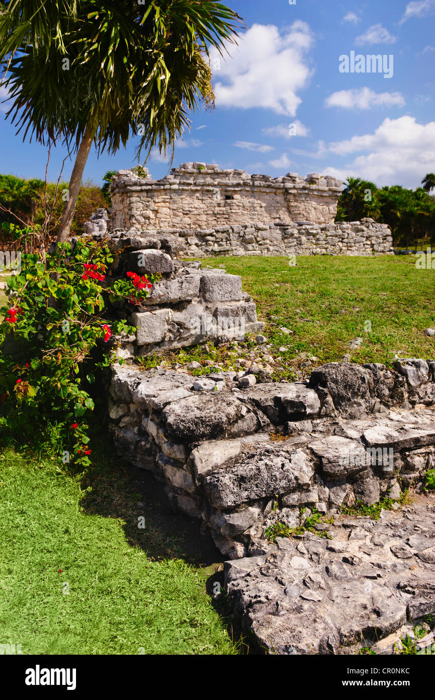 Messico, Yucatan, Tulum, antiche rovine Maya Foto Stock
