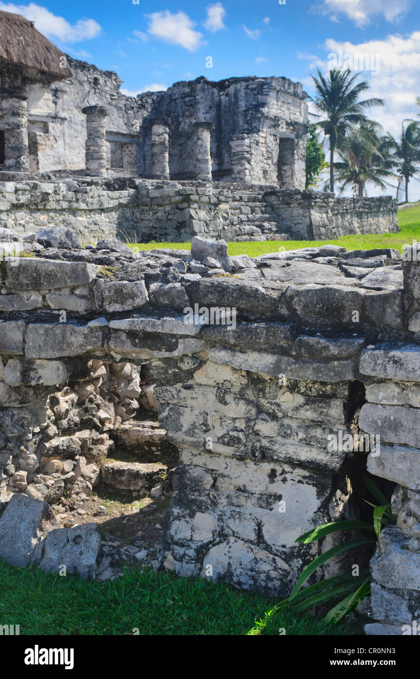 Messico, Yucatan, Tulum, antiche rovine Maya Foto Stock