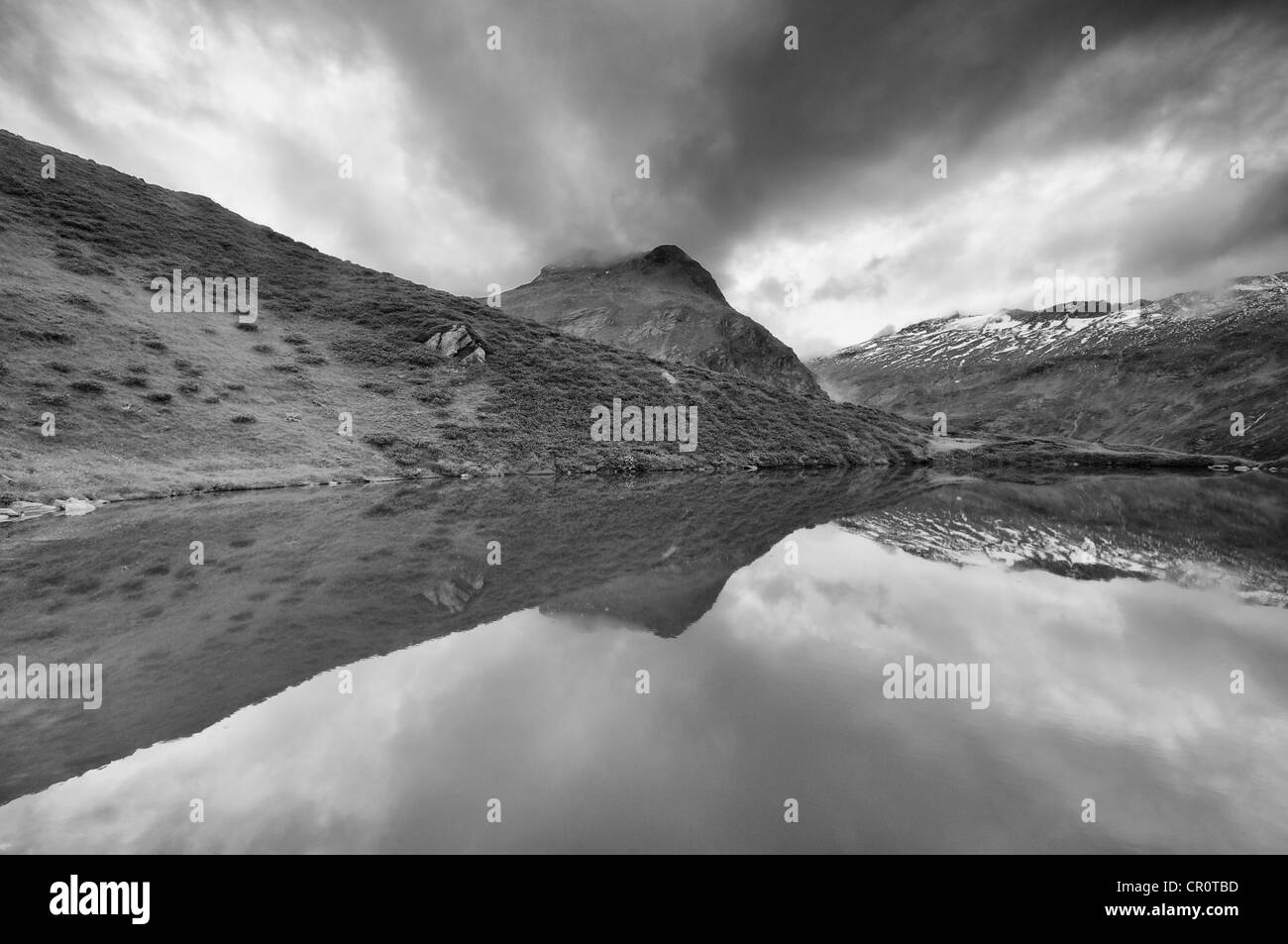Lago Salzbodensee, Schlatenkees ghiacciaio, Nationalpark parco nazionale degli Alti Tauri, Tirolo Est, Austria, Europa Foto Stock
