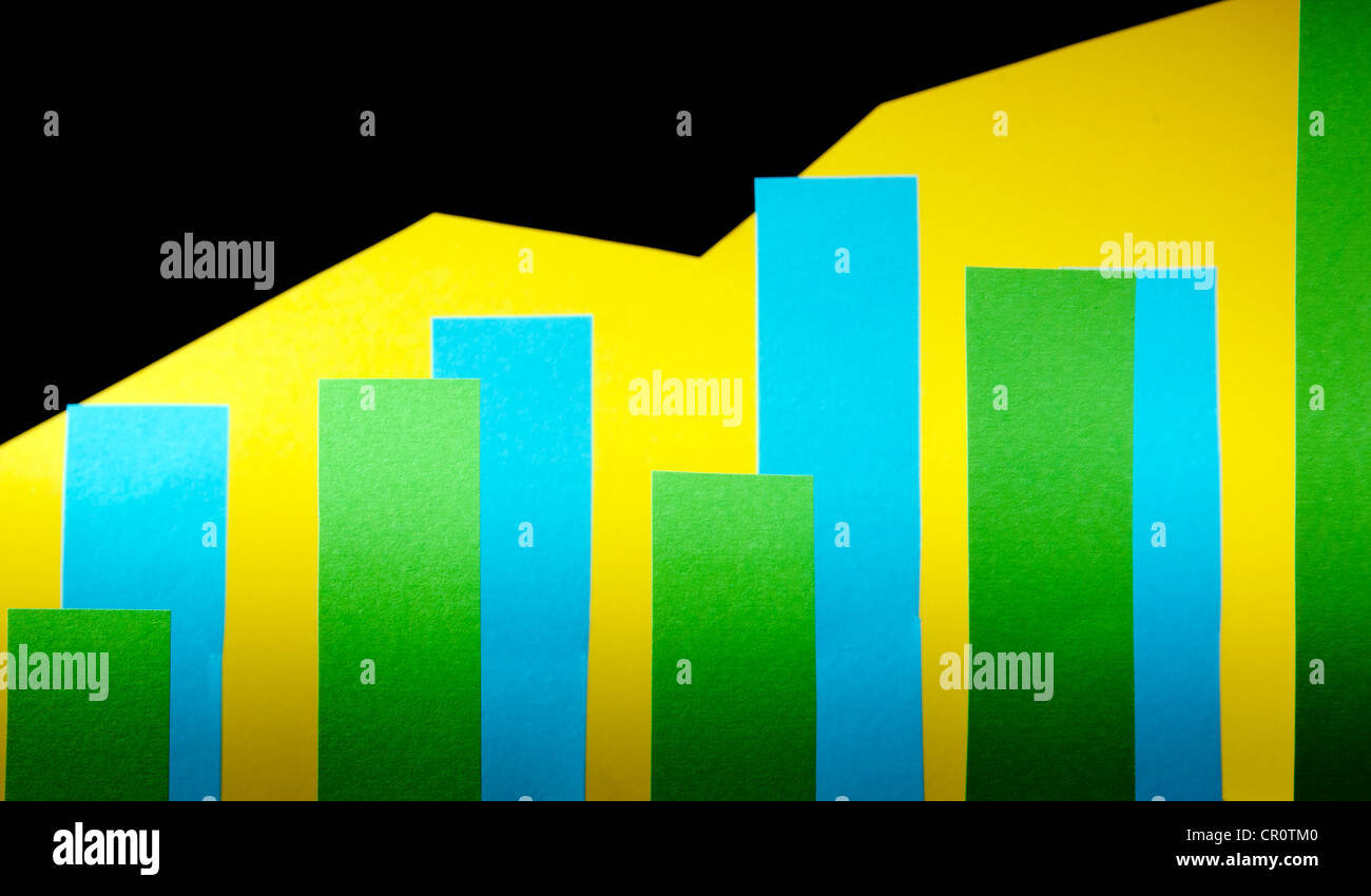 Grafico di business fatto in taglia e incolla stile Foto Stock