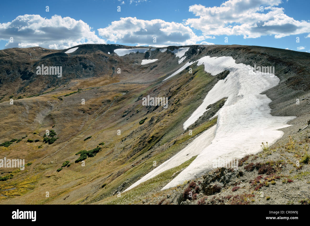 Circolo glaciale all'Alpine Visitor Center, Trail Ridge Road, Rocky Mountain National Park, COLORADO, Stati Uniti d'America Foto Stock