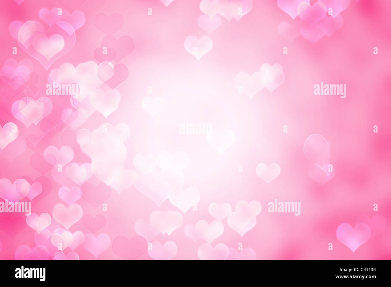 Bella rosa astratta sfondo romantico con il cuore Foto Stock