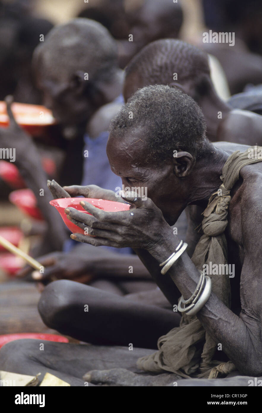 Thiet alimentazione di camp in sud Sudan Foto Stock