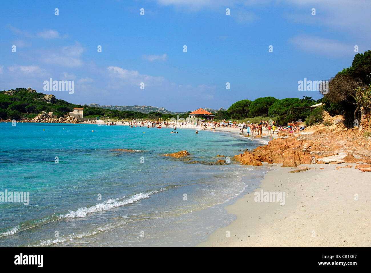 L'Italia, Sardegna, l'Arcipelago della Maddalena, isola di Santa Maria e la spiaggia Foto Stock