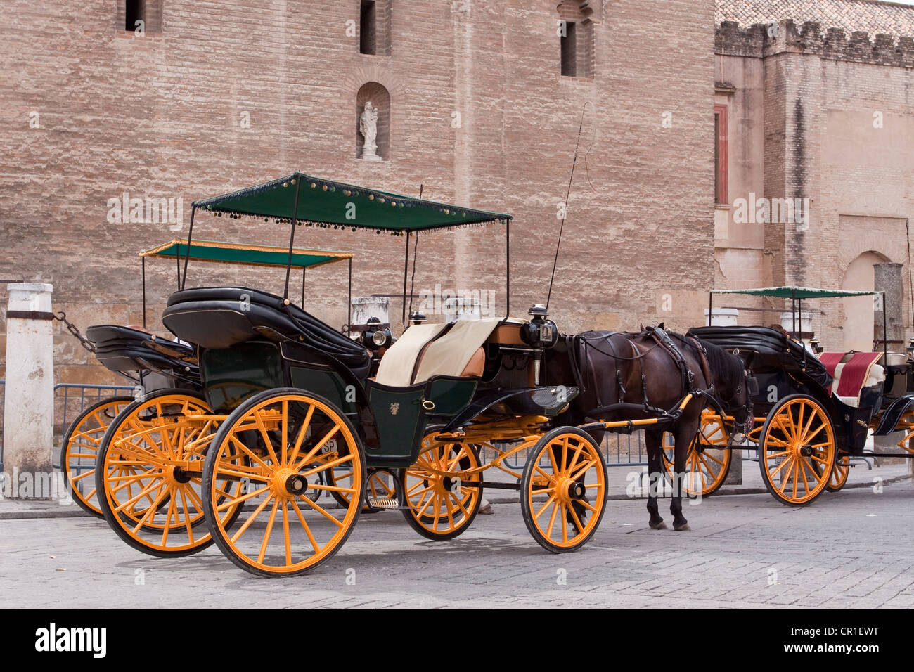 Carrello per turisti, Siviglia, in Andalusia, Spagna, Europa Foto Stock