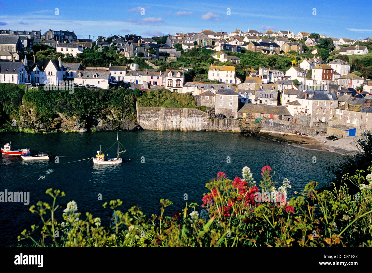 Regno Unito, Cornwall, Baia di Port Isaac sul Mare Celtico Foto Stock