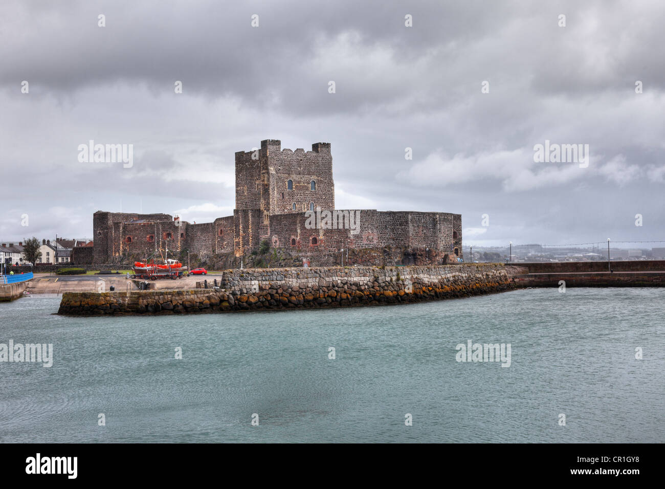 Castello di Carrickfergus, un castello normanno, County Antrim, Irlanda del Nord e Gran Bretagna, Europa, PublicGround Foto Stock